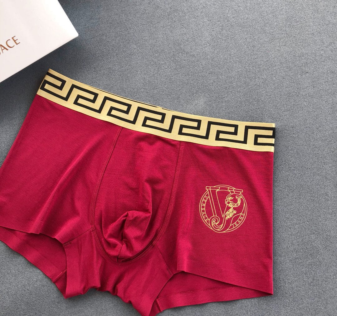 Versace Greek-Key Waistbands And Medallion Details Men's Boxer Briefs - 3-Piece Box