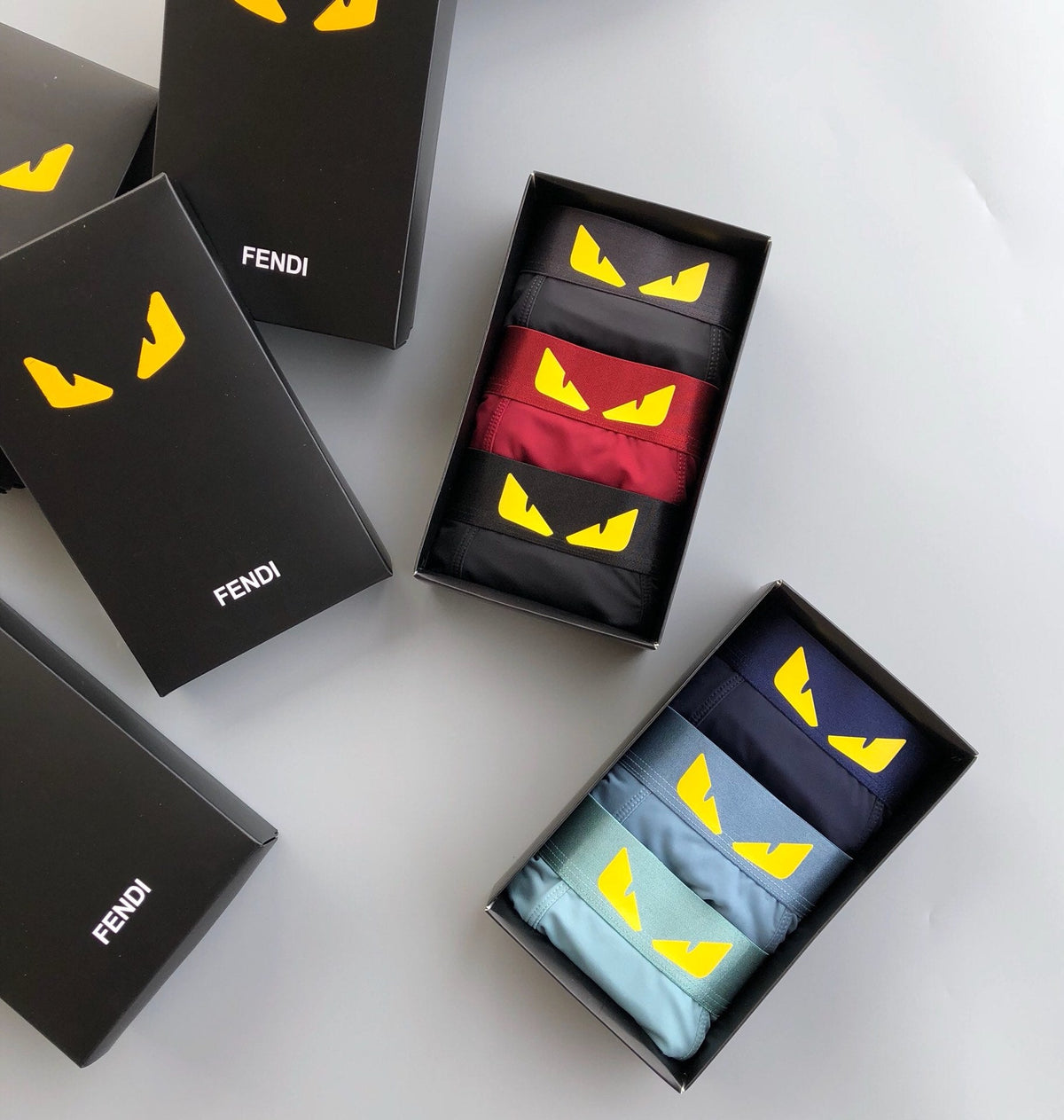 Fendi Eye Graphics Men's Boxer Briefs - 3-Piece Box