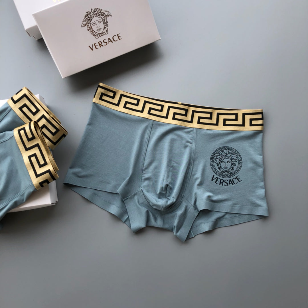 Versace Powder Blue Medusa Boxer Briefs 3-Piece Box Collection
