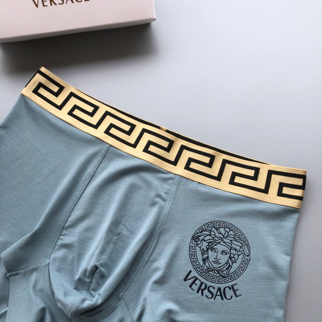 Versace Powder Blue Medusa Boxer Briefs 3-Piece Box Collection