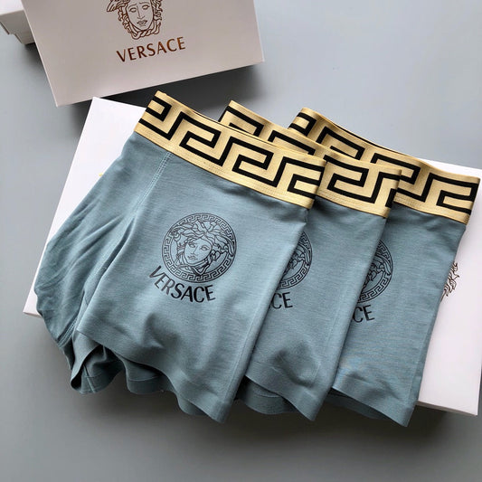 Versace Powder Blue Medusa Boxer Briefs 3-Piece Box Collection