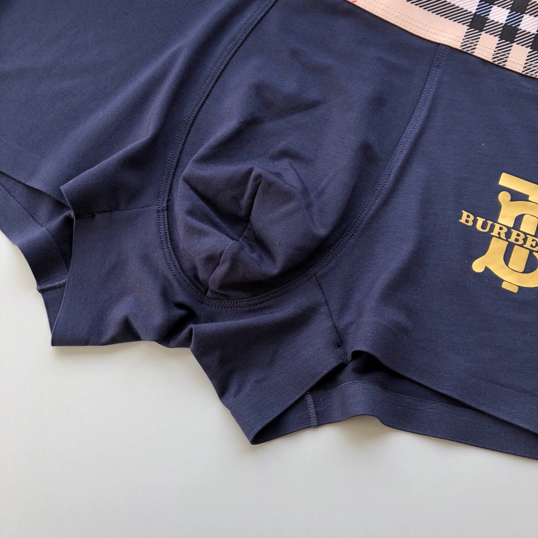 Burberry Visible Colour, Waistband And Emblem Details Men's Boxer Briefs - 3-Piece Box