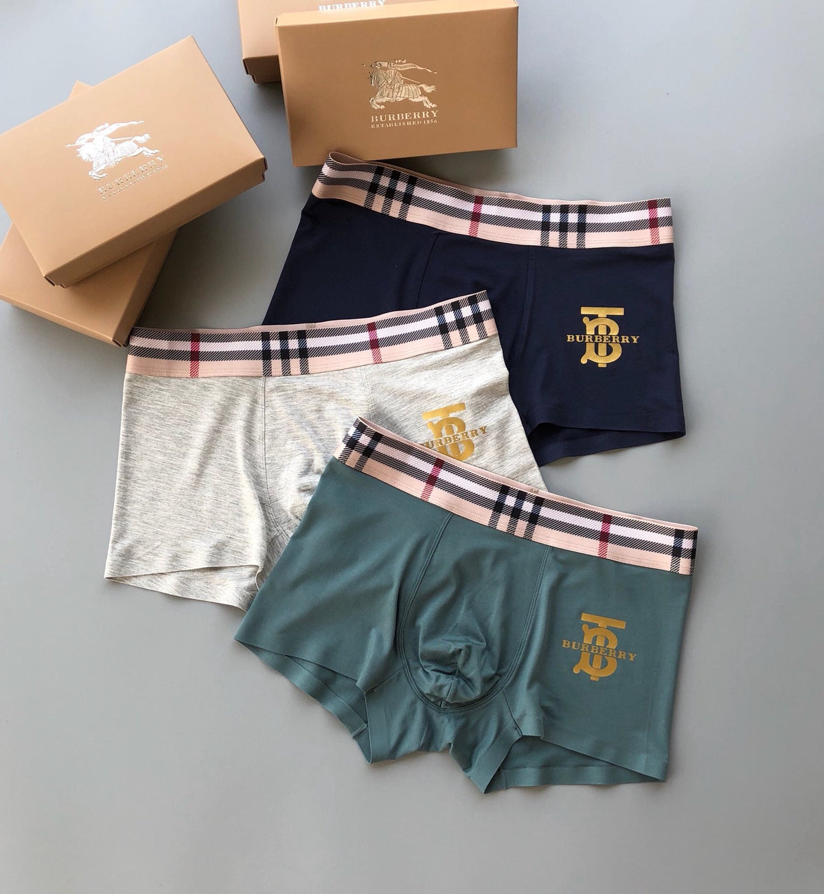 Burberry Monogram Accent Boxer Briefs 3-Piece Box Collection