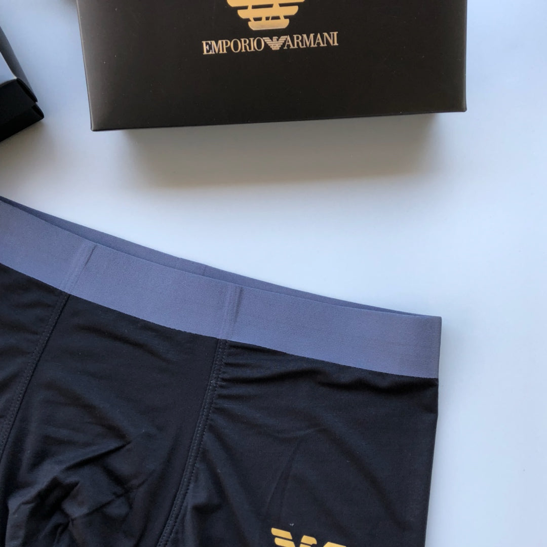 Armani Gold-Tone Ea7 Details Men's Boxer Briefs - 3-Piece Box