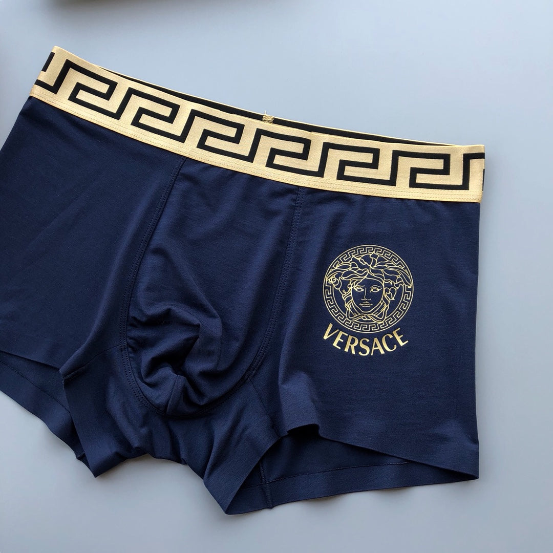 Versace Greek-Key And Medallion Details Men's Boxer Briefs - 3-Piece Box