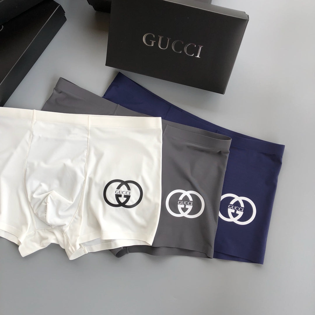 Gucci Interlocking-Logo Graphics Men's Boxer Briefs - 3-Piece Box
