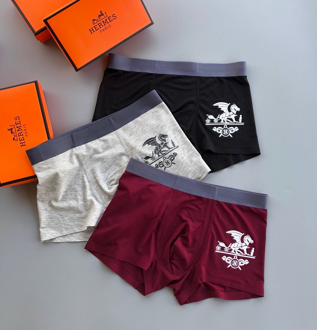 Hermes Modal Men's Boxer Briefs - 3-Piece Box
