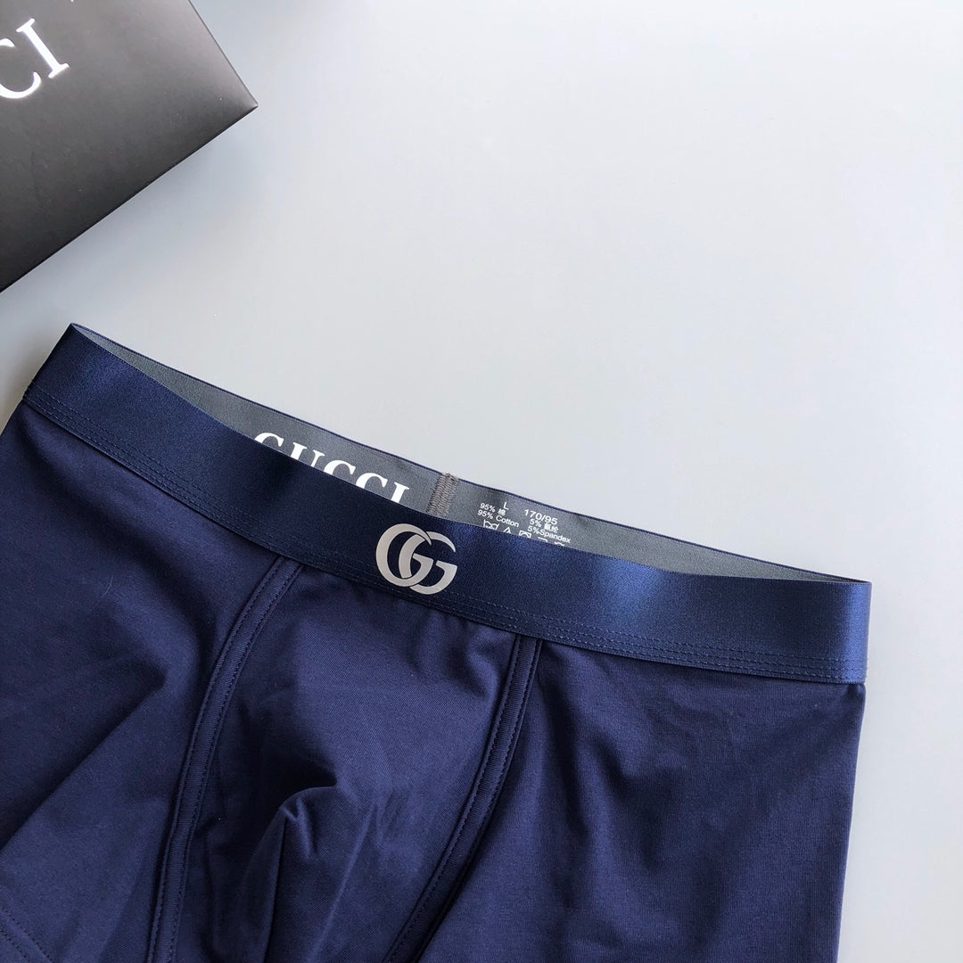 Gucci Visible Colour, Waistband And Emblem Details Men's Boxer Briefs - 3-Piece Box
