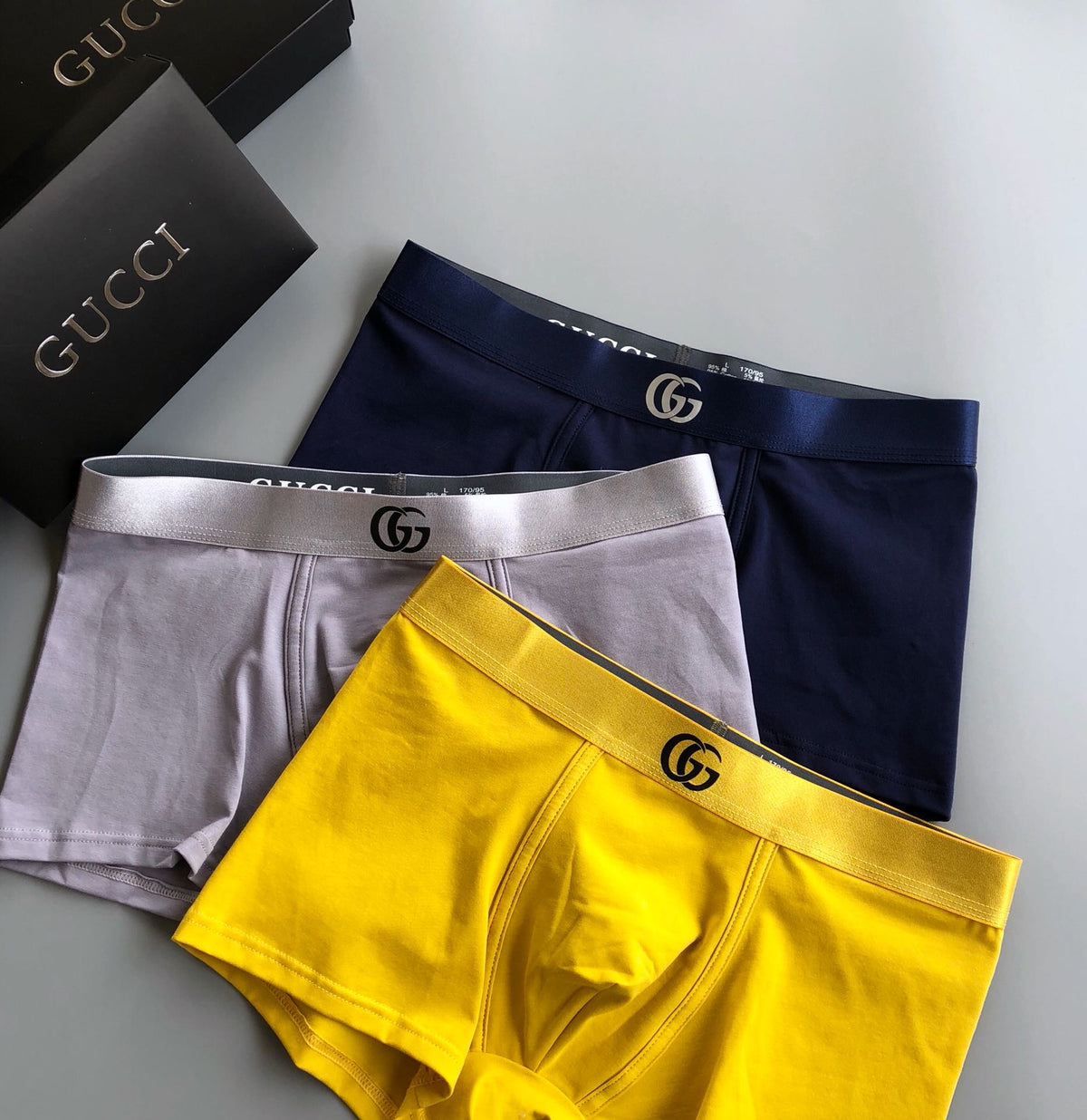 Gucci Logo Details Men's Boxer Briefs - 3-Piece Box