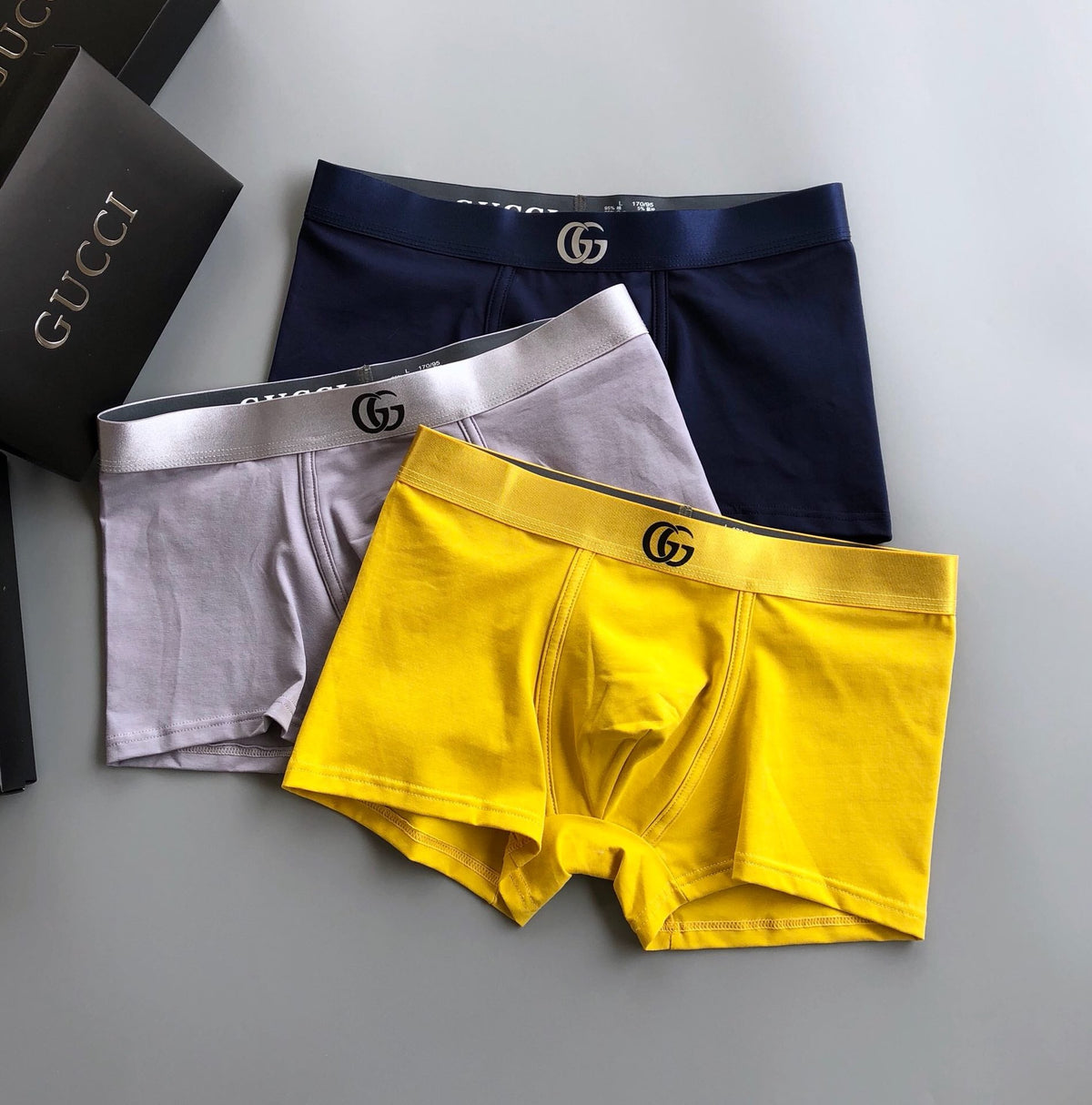 Gucci Logo Details Men's Boxer Briefs - 3-Piece Box
