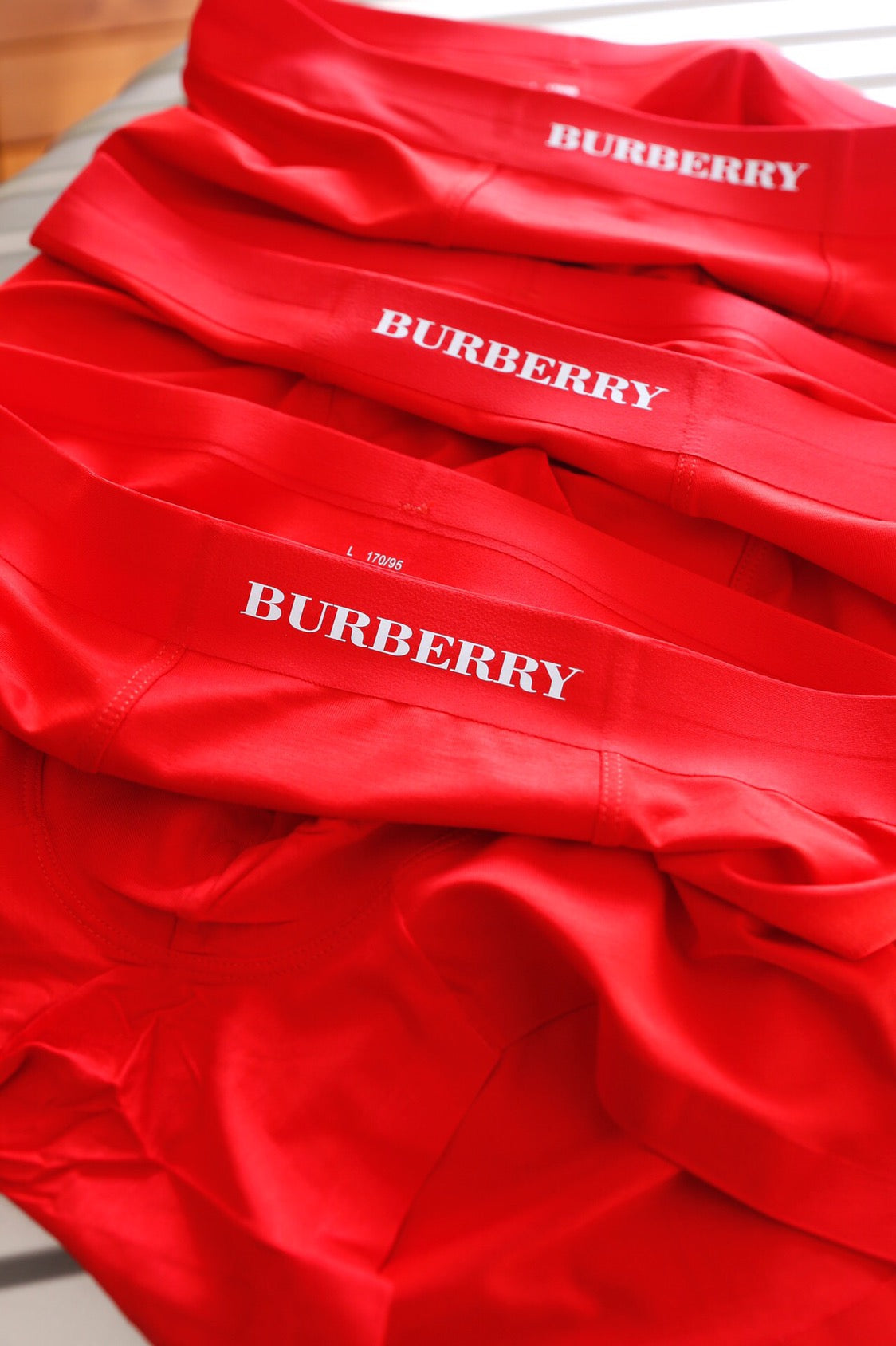 Burberry Clean Wordmark Details Men's Boxer Briefs - 3-Piece Box
