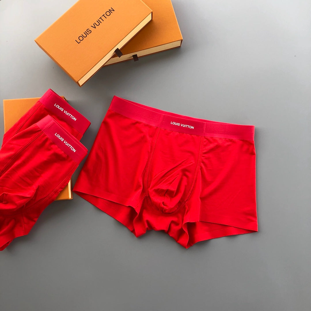 Louis Vuitton Tonal Wordmark Waistbands Men's Boxer Briefs - 3-Piece Box