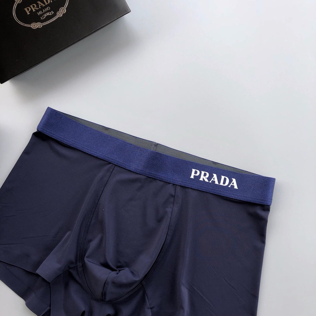 Prada Clean Logo Waistbands Men's Boxer Briefs - 3-Piece Box