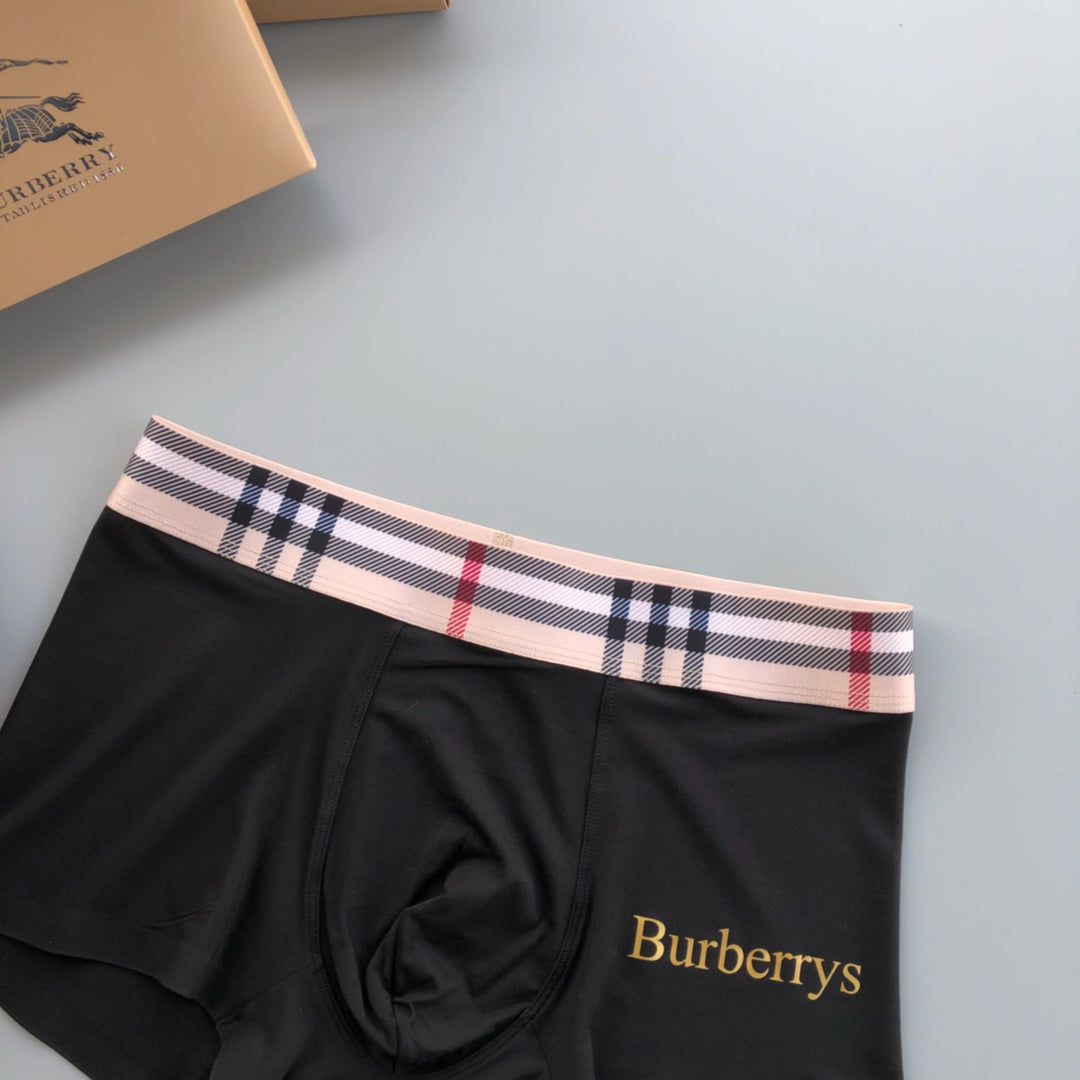 Burberry Check Waistband Boxer Briefs 3-Piece Box Collection