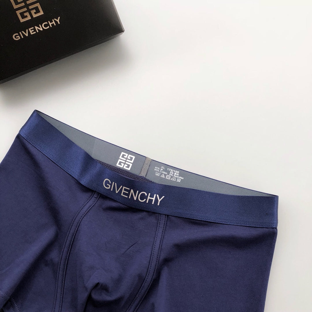Givenchy Visible Waistband, Colour And Emblem Details Men's Boxer Briefs - 3-Piece Box