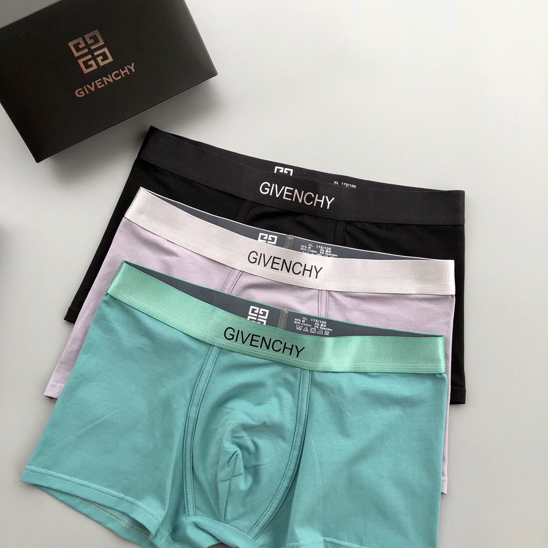 Givenchy Broad Tonal Waistbands Men's Boxer Briefs - 3-Piece Box