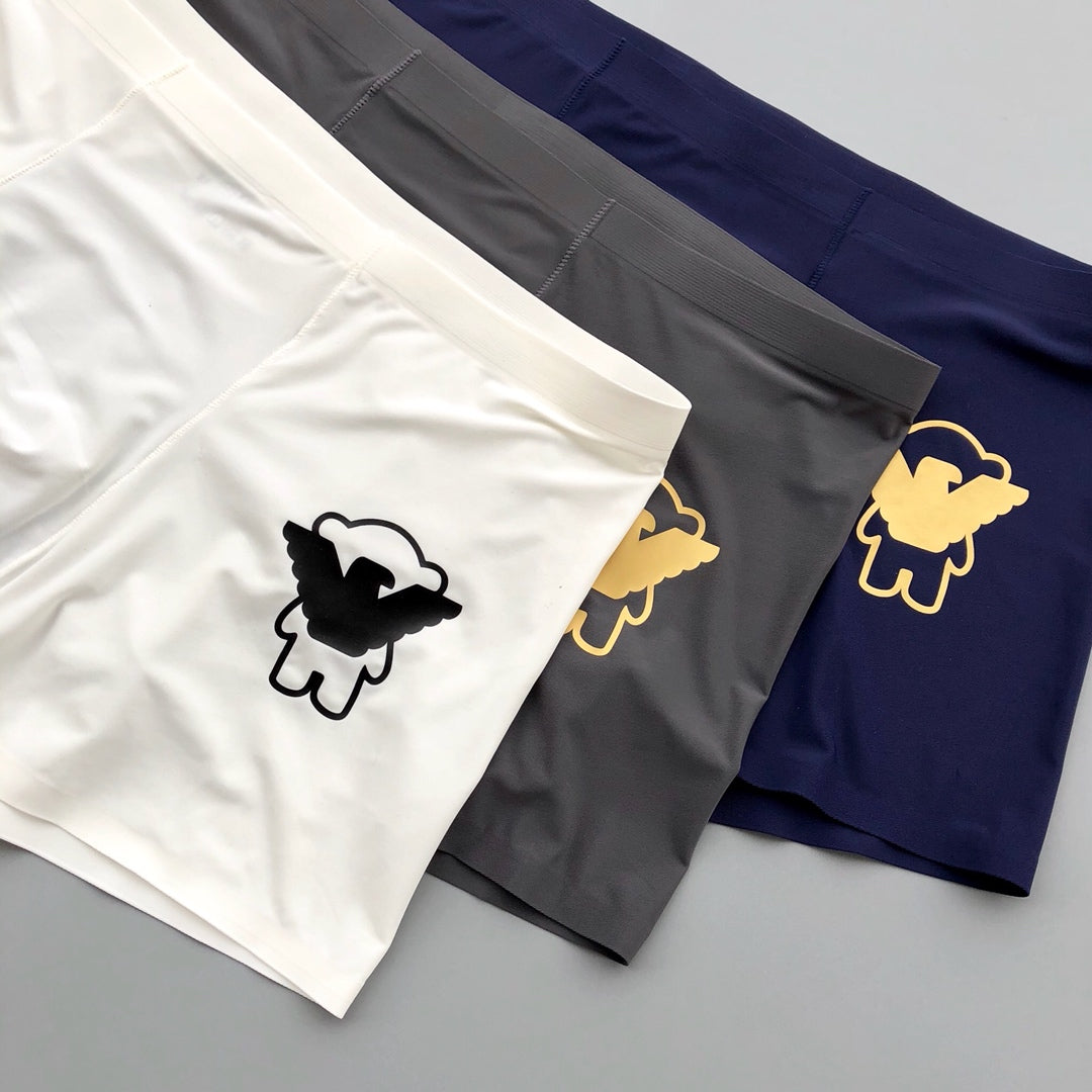 Armani Sheep-Style Patch Graphics Men's Boxer Briefs - 3-Piece Box