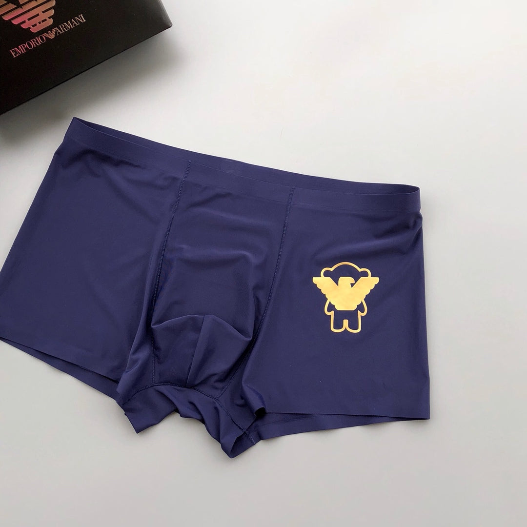 Armani Sheep-Style Patch Graphics Men's Boxer Briefs - 3-Piece Box