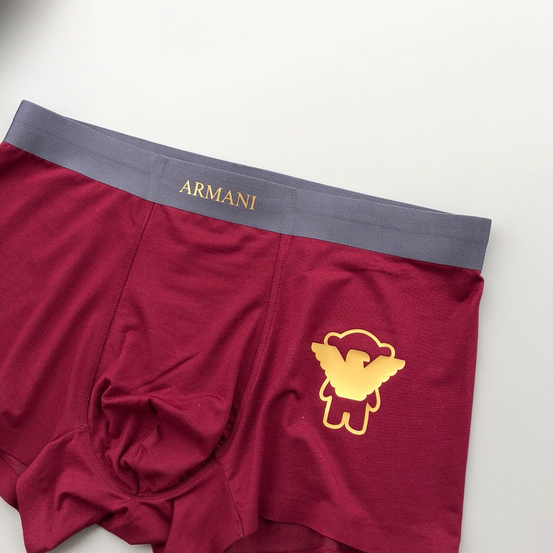 Armani Small Bear Graphics Men's Boxer Briefs - 3-Piece Box