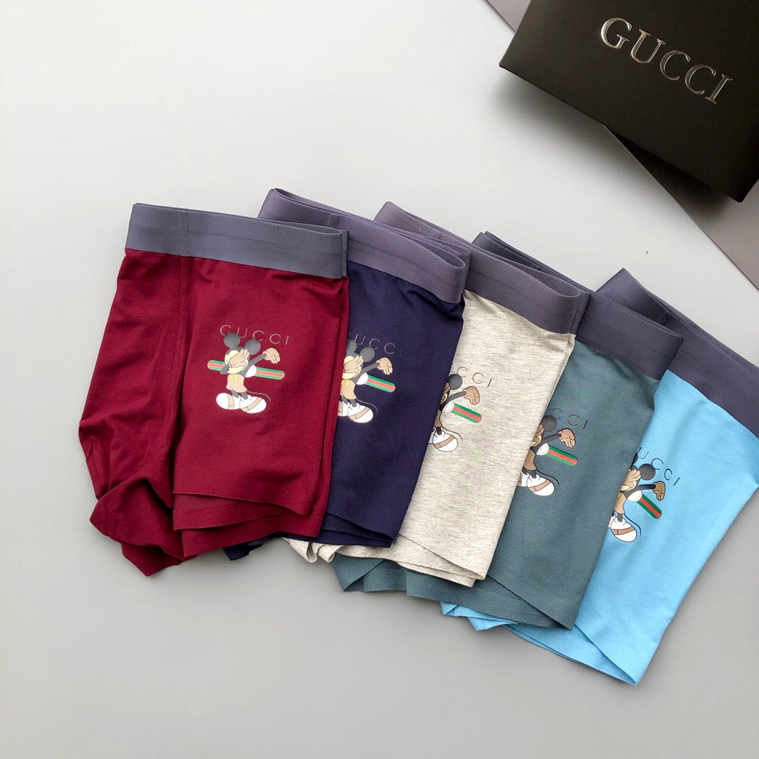 Gucci Cartoon Mouse Details Men's Boxer Briefs - 3-Piece Box