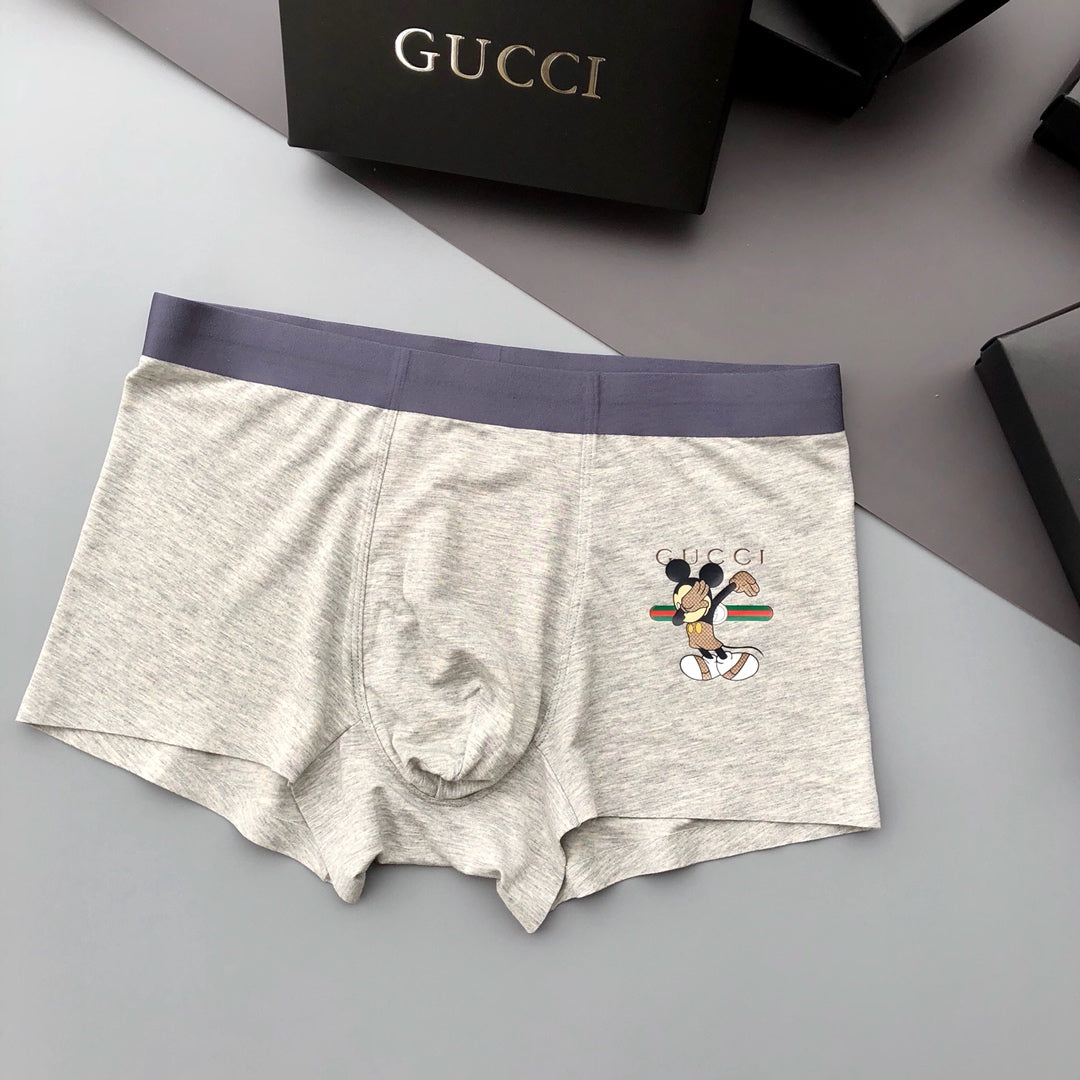 Gucci Cartoon Mouse Details Men's Boxer Briefs - 3-Piece Box