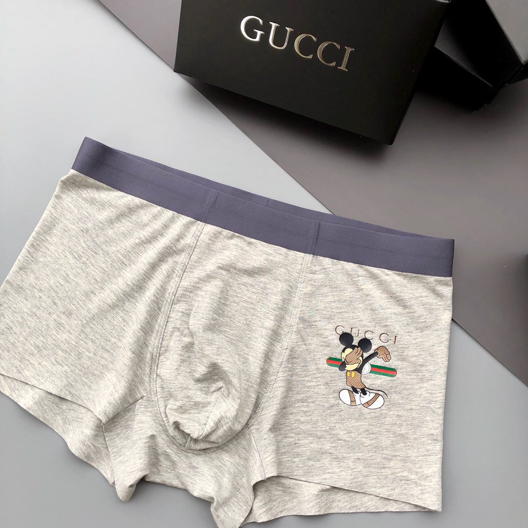 Gucci Cartoon Mouse Details Men's Boxer Briefs - 3-Piece Box