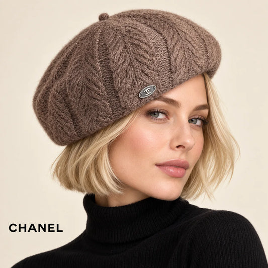 Chanel Cable Knit Beret - image 1
