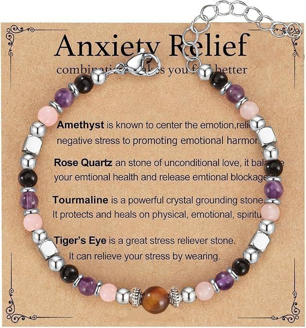 Evil Eye Fivefold Protection Bracelet | 5 Natural Crystals | Adjustable Wax Rope