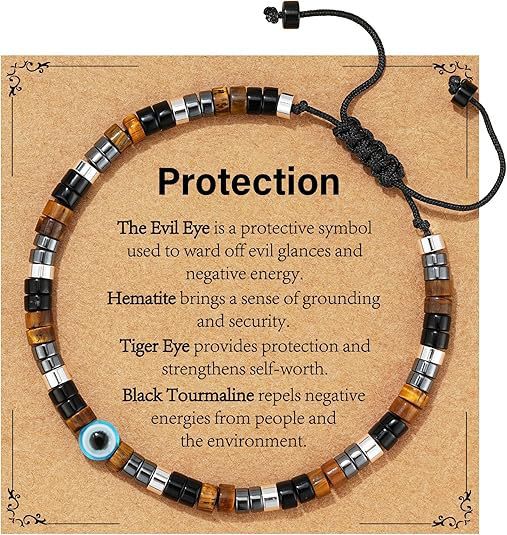 Badass Teacher Morse Code Bracelet | African Turquoise & Tiger Eye Heishi Beads | Teacher Appreciation Gift