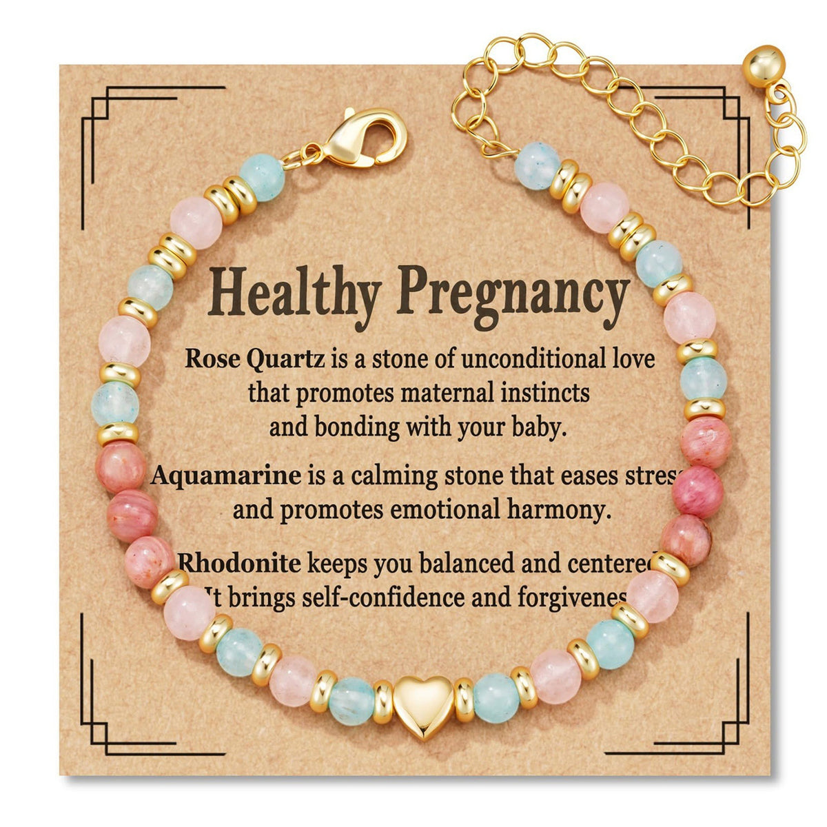 Evil Eye Fivefold Protection Bracelet | 5 Natural Crystals | Adjustable Wax Rope