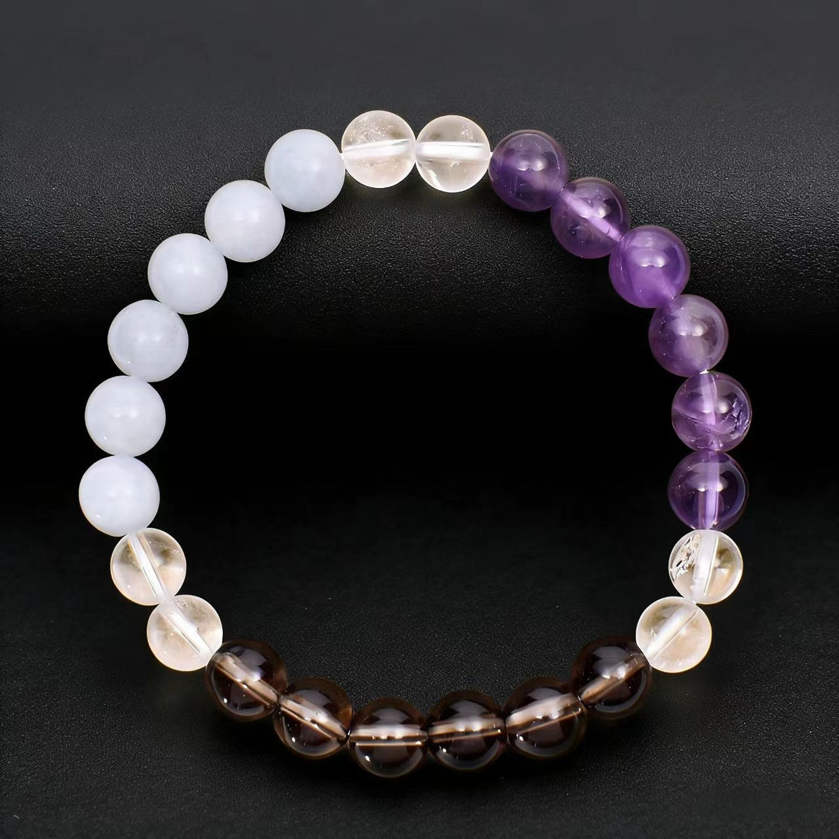 Triple Protection Bracelet | Black Obsidian Tiger Eye Hematite | 8mm Natural Stone | Spiritual Shield Gift