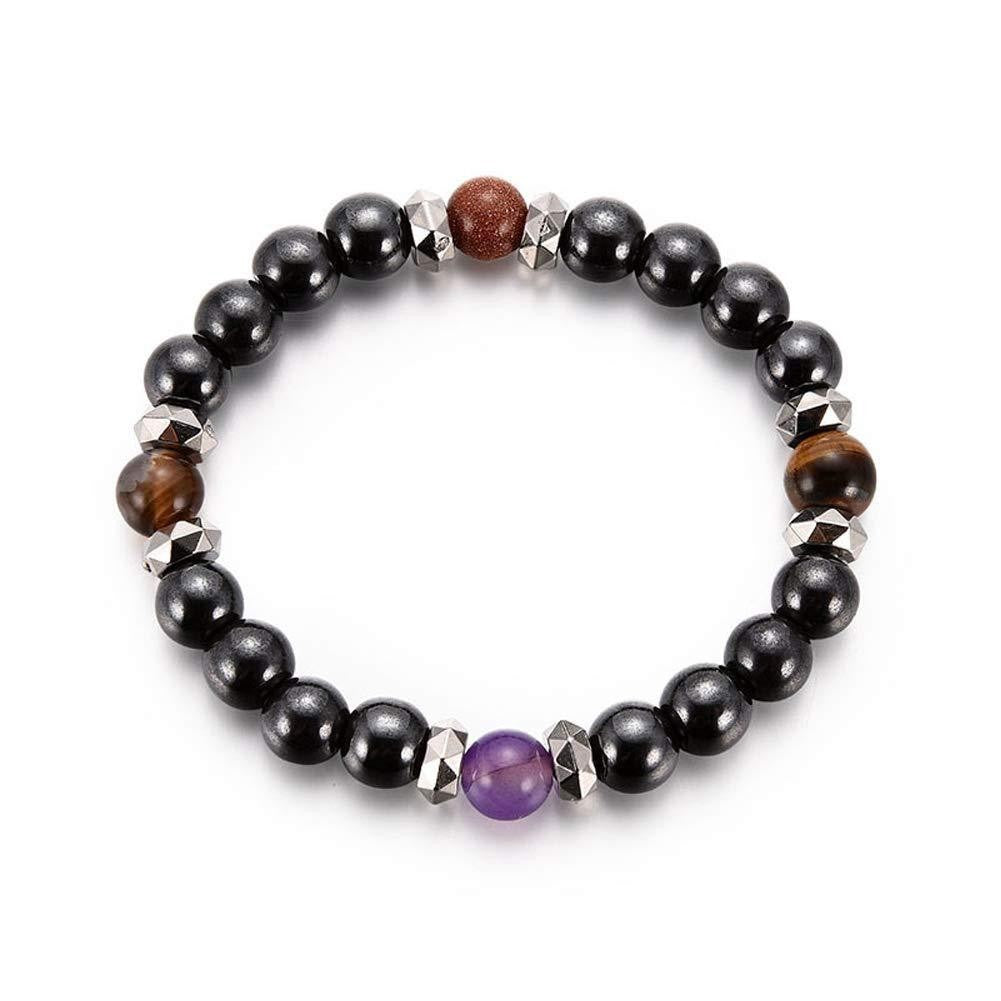 Triple Protection Bracelet | Black Obsidian Tiger Eye Hematite | 8mm Natural Stone | Spiritual Shield Gift