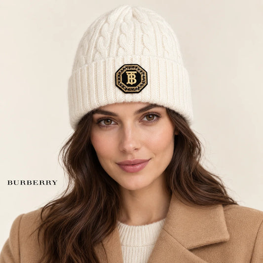 Burberry Cable Knit Patch Beanie - image 1