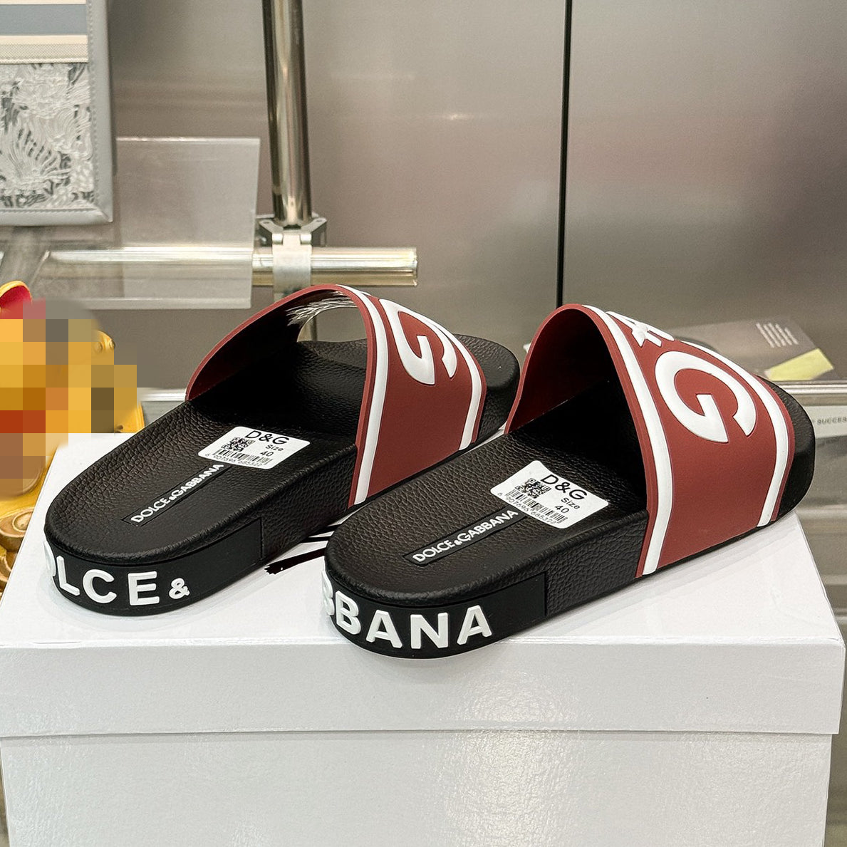D*G  Premium Leather Casual Slippers - Designer Men's Slides in 4 Styles