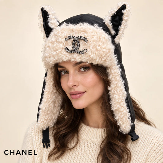 Chanel Plush Earflap Hat - image 1