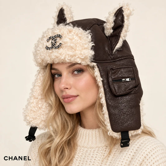 Chanel Plush Earflap Hat - image 1