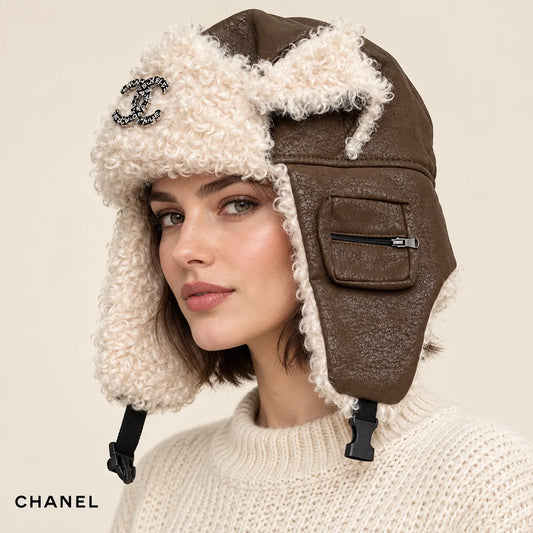 Chanel Plush Earflap Hat - image 1