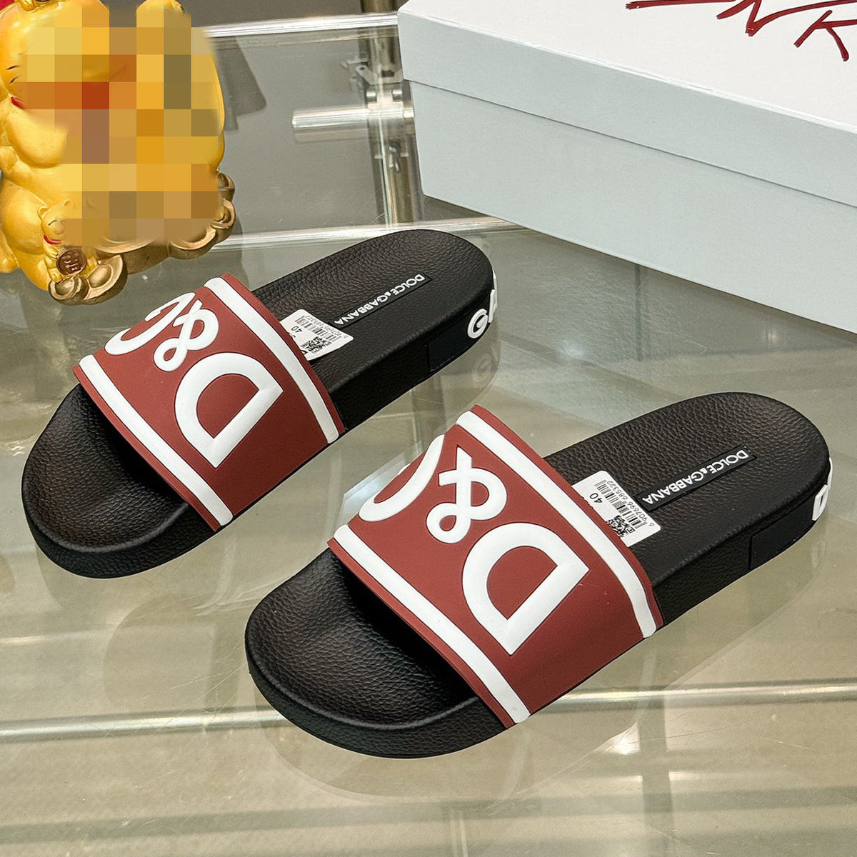 D*G  Premium Leather Casual Slippers - Designer Men's Slides in 4 Styles