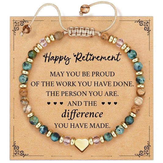 Life is Tough But So Are You Bracelet | African Turquoise & Picture Jasper | Gold Heart Charm | Encouragement Gift