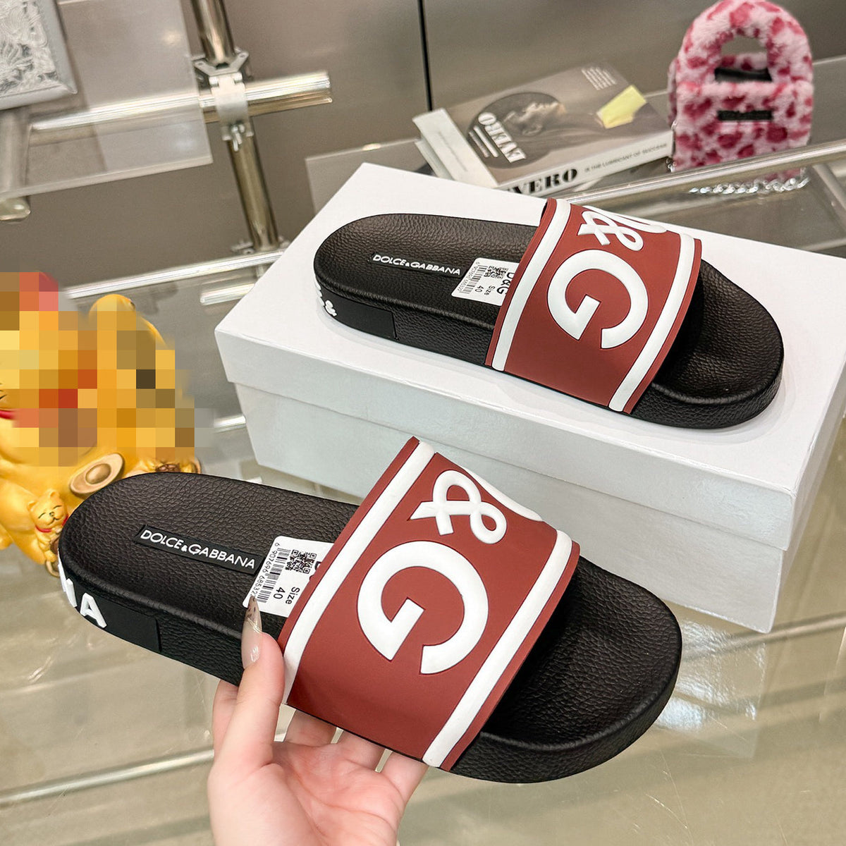 D*G  Premium Leather Casual Slippers - Designer Men's Slides in 4 Styles
