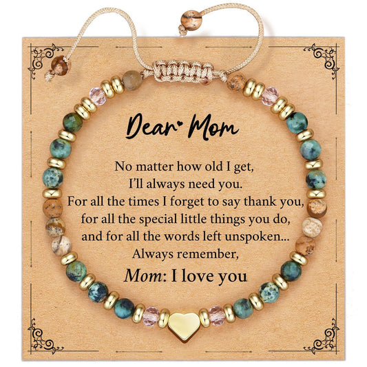 Badass Teacher Morse Code Bracelet | African Turquoise & Tiger Eye Heishi Beads | Teacher Appreciation Gift