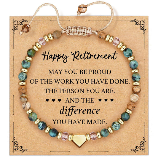 Badass Teacher Morse Code Bracelet | African Turquoise & Tiger Eye Heishi Beads | Teacher Appreciation Gift