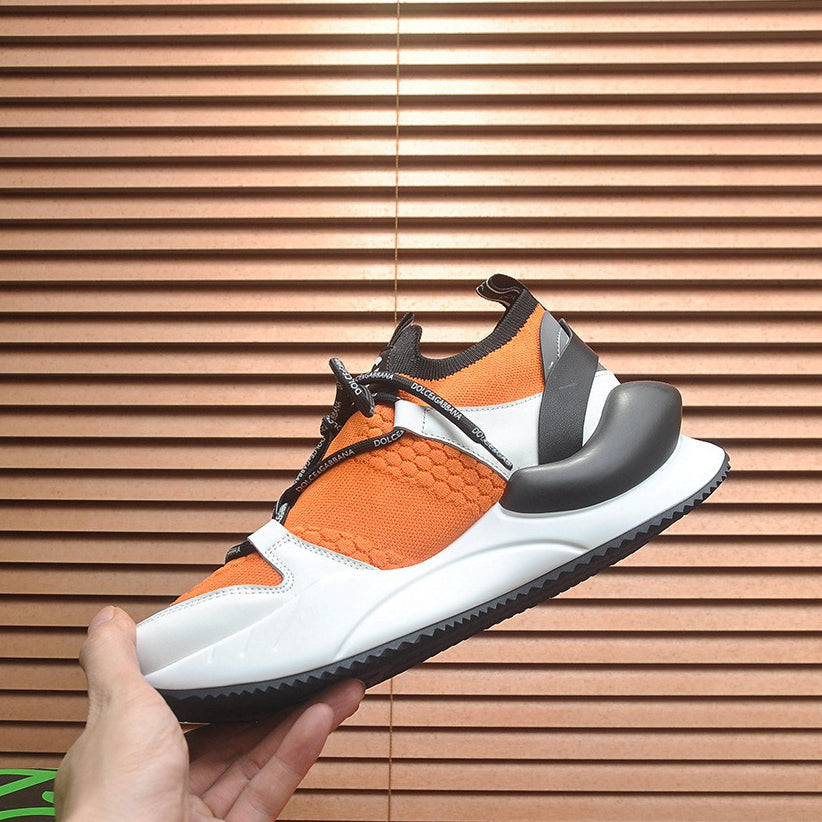 D*G Luxury Genuine Leather Casual Sneakers - Designer Unisex Shoes