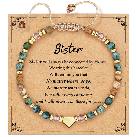 Badass Teacher Morse Code Bracelet | African Turquoise & Tiger Eye Heishi Beads | Teacher Appreciation Gift