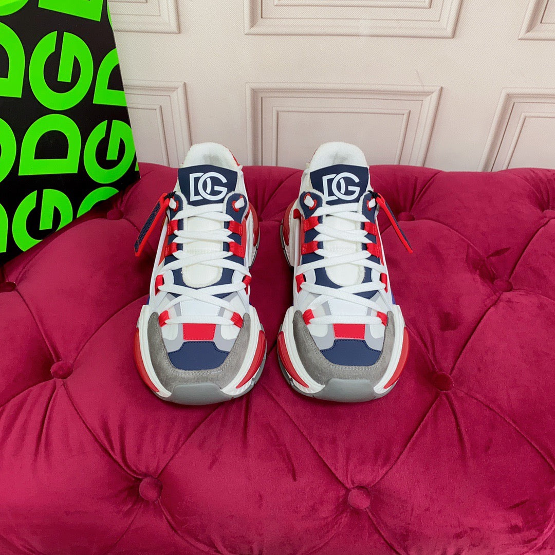 D*G  Luxury Genuine Leather Casual Sneakers - Italian Designer Unisex Shoes