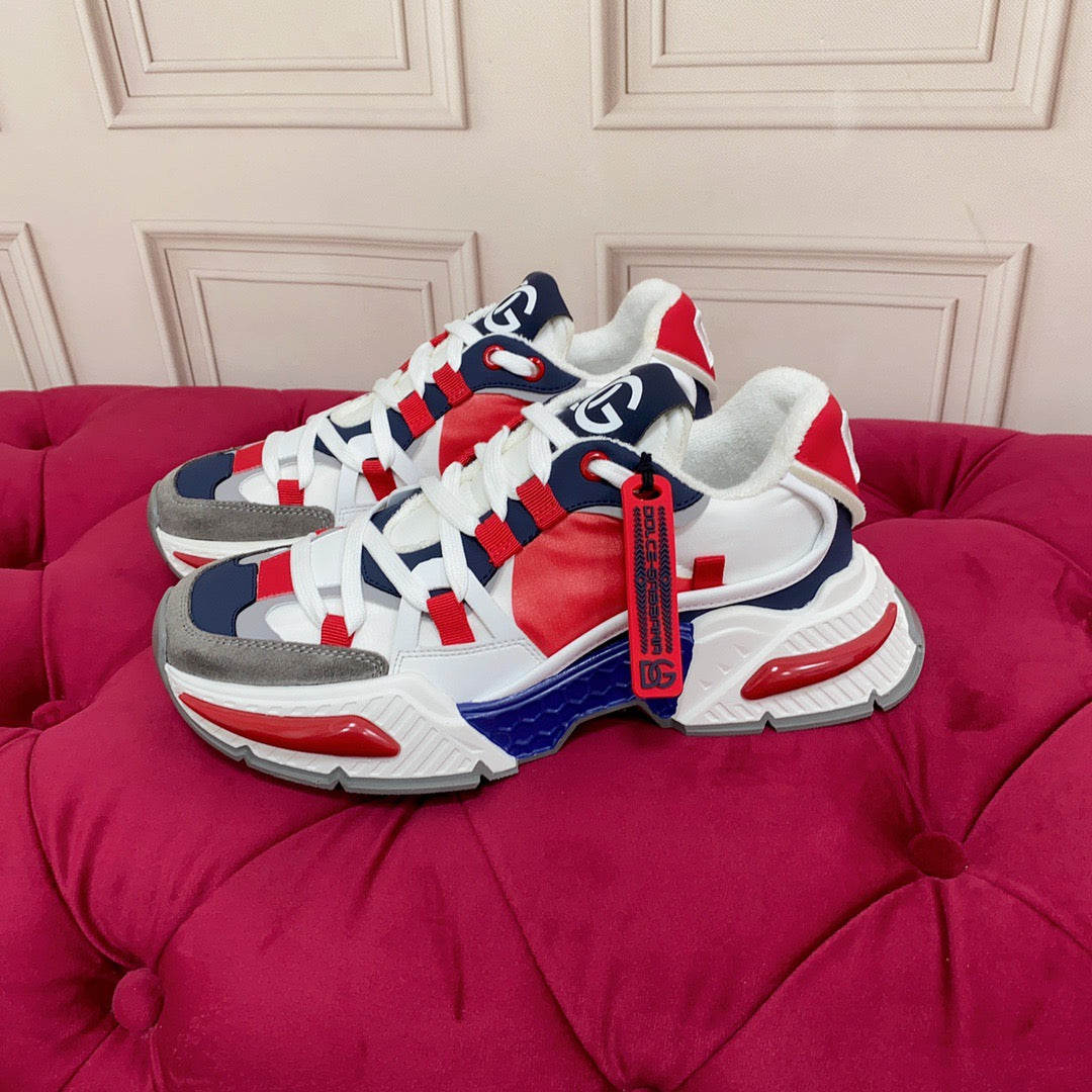 D*G  Luxury Genuine Leather Casual Sneakers - Italian Designer Unisex Shoes