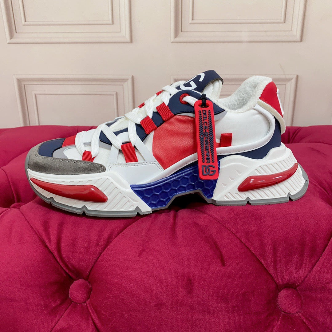 D*G  Luxury Genuine Leather Casual Sneakers - Italian Designer Unisex Shoes