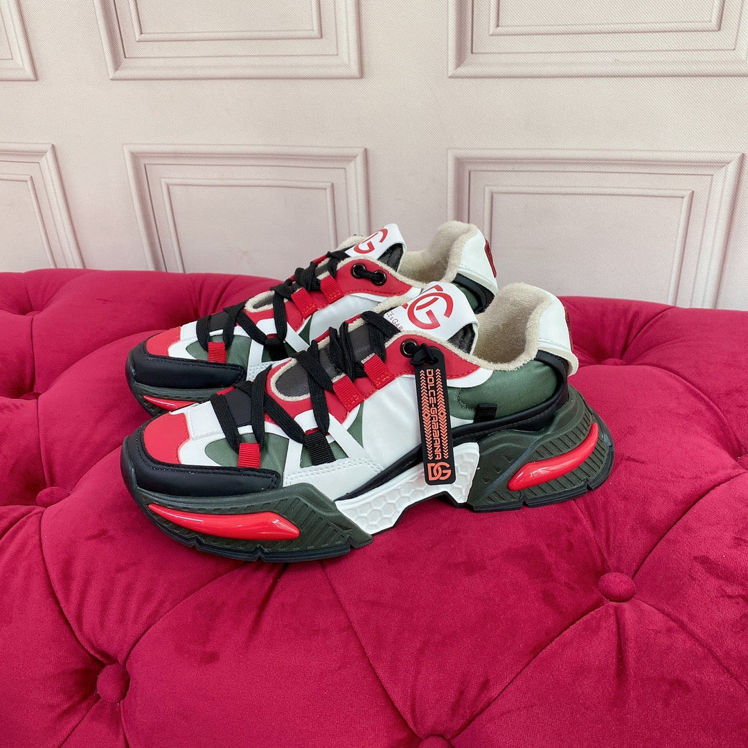 D*G  Luxury Genuine Leather Casual Sneakers - Italian Designer Unisex Shoes