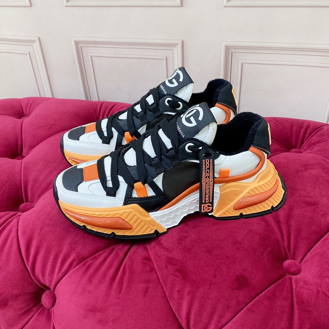 D*G  Luxury Genuine Leather Casual Sneakers - Italian Designer Unisex Shoes