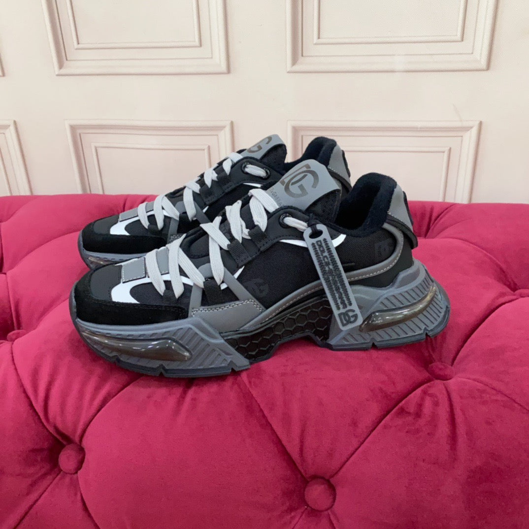 D*G  Luxury Genuine Leather Casual Sneakers - Italian Designer Unisex Shoes